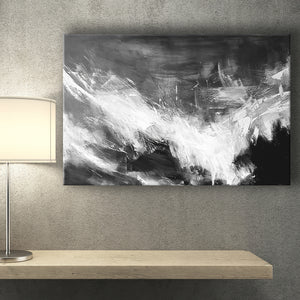 Large Black And White Abstract Painting Canvas Prints Wall Art - Painting Canvas, Art Prints, Wall Decor, Home Decor, For Sale