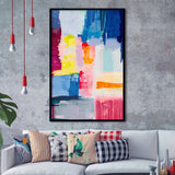 Large Color Abstract Art Framed Art Prints Wall Decor - Painting Art, Home Decor, Black Frame, Prints for Sale
