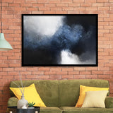 Large Dark Blue Black Abstract Art Framed Art Prints Wall Decor - Painting Art, Black Frame, Home Decor, Prints for Sale