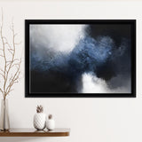 Large Dark Blue Black Abstract Art Framed Canvas Prints - Painting Canvas, Art Prints,  Wall Art, Home Decor, Prints for Sale