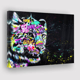 Leopard Graffiti Canvas Prints Wall Art Decor - Painting Canvas, Home Decor, Art Print, Art For Sale