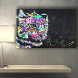 Leopard Graffiti Canvas Prints Wall Art Decor - Painting Canvas, Home Decor, Art Print, Art For Sale