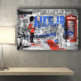 Life Is Beautiful Funny Queen Graffiti Art Canvas Prints Wall Art Decor - Painting Canvas, Home Decor, Art Print, Art For Sale