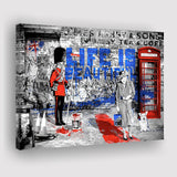 Life Is Beautiful Funny Queen Graffiti Art Canvas Prints Wall Art Decor - Painting Canvas, Home Decor, Art Print, Art For Sale