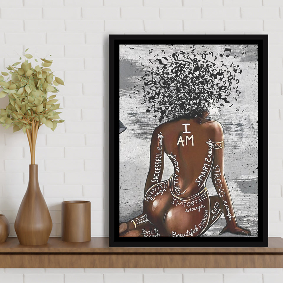 Lost In Words Framed Canvas Prints Wall Art Home Decor - Painting Canvas,Black Frame, Ready to hang