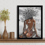 Lost In Words Framed Canvas Prints Wall Art Home Decor - Painting Canvas,Black Frame, Ready to hang