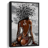 Lost In Words Framed Canvas Prints Wall Art Home Decor - Painting Canvas,Black Frame, Ready to hang