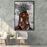 Lost In Words Framed Canvas Prints Wall Art Home Decor - Painting Canvas,Black Frame, Ready to hang