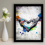 Love Heart Graffiti Art Framed Art Print Wall Decor - Painting Art, Wall Art, Framed Picture, Black Frame
