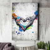 Love Heart Graffiti Art Canvas Prints Wall Art Decor - Painting Canvas, Home Decor, Art Print, Art For Sale
