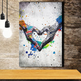 Love Heart Graffiti Art Canvas Prints Wall Art Decor - Painting Canvas, Home Decor, Art Print, Art For Sale