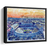 LSU Tigers Tiger Stadium Watercolor, Sport Art Prints Fan Gift, Framed Canvas Prints Wall Art Decor