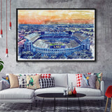 LSU Tigers Tiger Stadium Watercolor, Sport Art Prints Fan Gift, Framed Canvas Prints Wall Art Decor