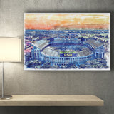 LSU Tigers Tiger Stadium Watercolor, Sport Art Prints Fan Gift, Canvas Prints Wall Art Decor
