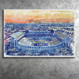 LSU Tigers Tiger Stadium Watercolor, Sport Art Prints Fan Gift, Canvas Prints Wall Art Decor