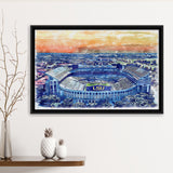 LSU Tigers Tiger Stadium Watercolor, Sport Art Prints Fan Gift, Framed Canvas Prints Wall Art Decor