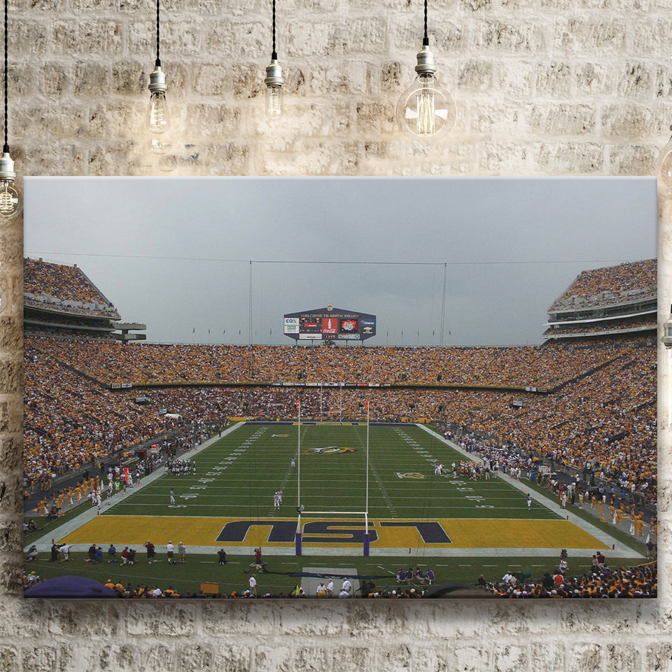LSU Tigers Stadium Canvas Prints Tiger Stadium Wall Art Louisiana,Sport Stadium Art Prints, Fan Gift, Wall Decor