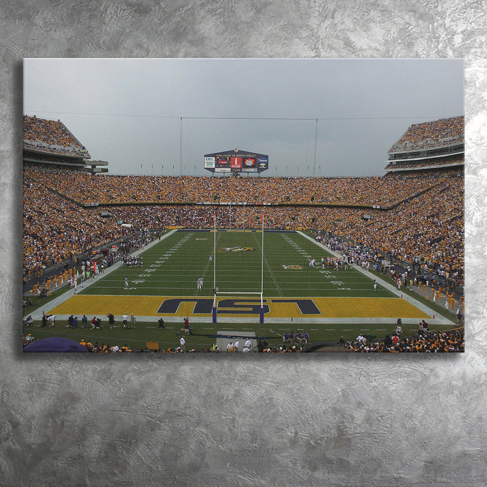 LSU Tigers Stadium Canvas Prints Tiger Stadium Wall Art Louisiana,Sport Stadium Art Prints, Fan Gift, Wall Decor