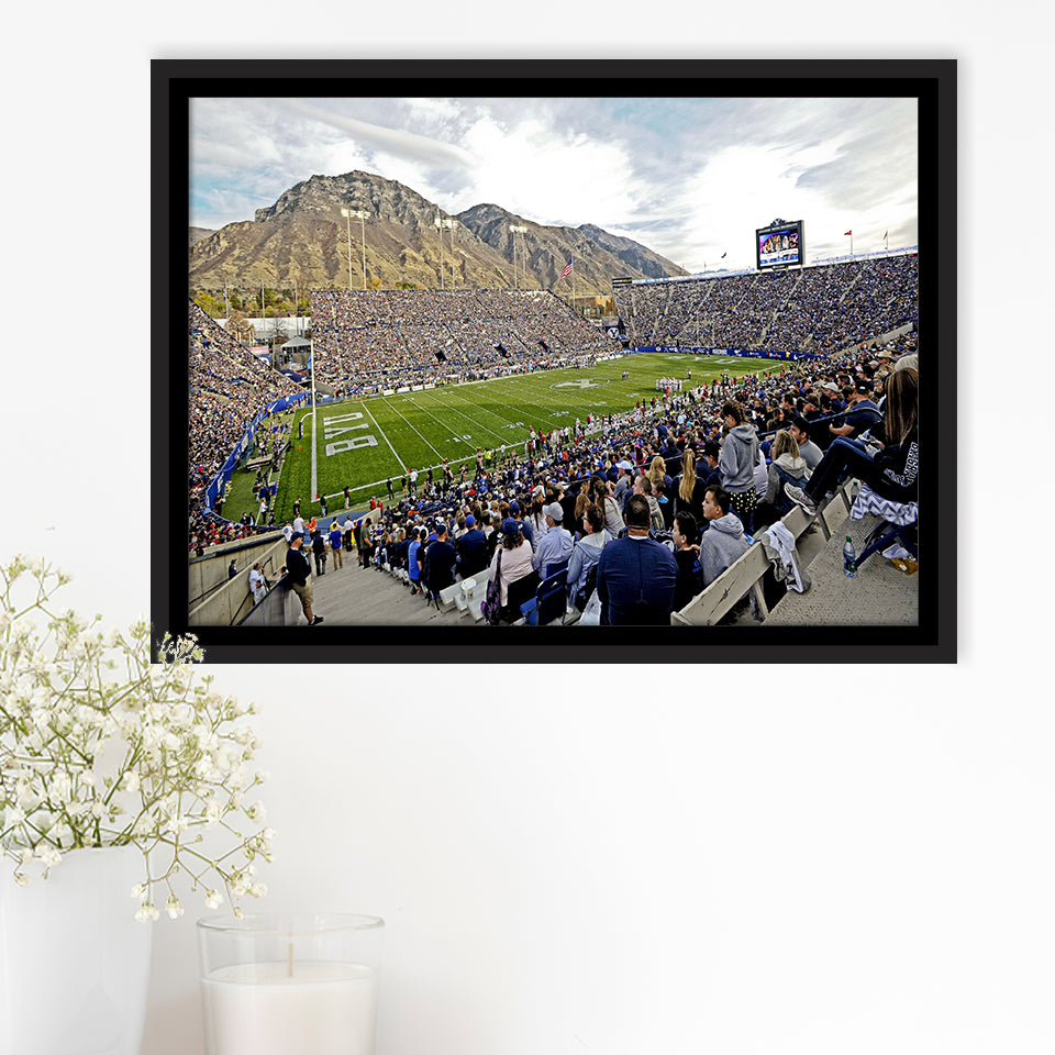LaVell Edwards Stadium, Stadium Canvas, Sport Art, Gift for him, Framed Canvas Prints Wall Art Decor, Framed Picture