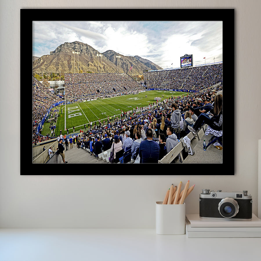LaVell Edwards Stadium, Stadium Canvas, Sport Art, Gift for him, Framed Art Prints Wall Art Decor, Framed Picture