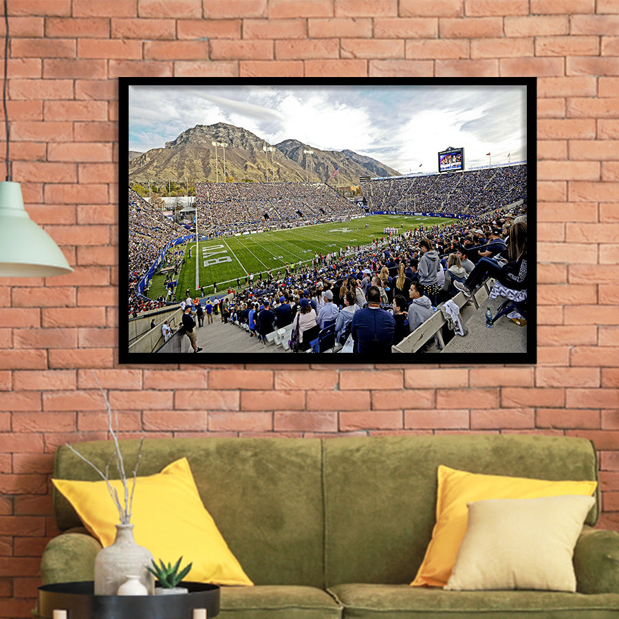 LaVell Edwards Stadium, Stadium Canvas, Sport Art, Gift for him, Framed Art Prints Wall Art Decor, Framed Picture