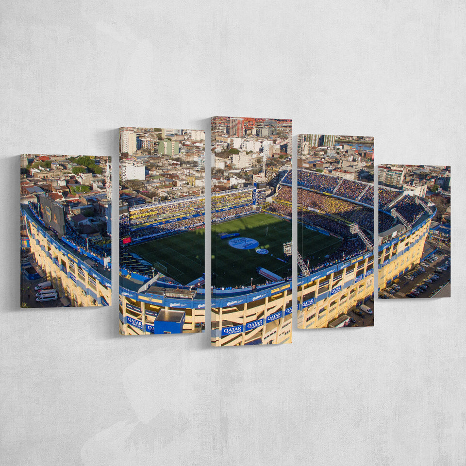 La Boca Stadium Aerial View, Stadium Canvas, Sport Art, Large Canvas, Multi Panels, Canvas Prints Wall Art Decor