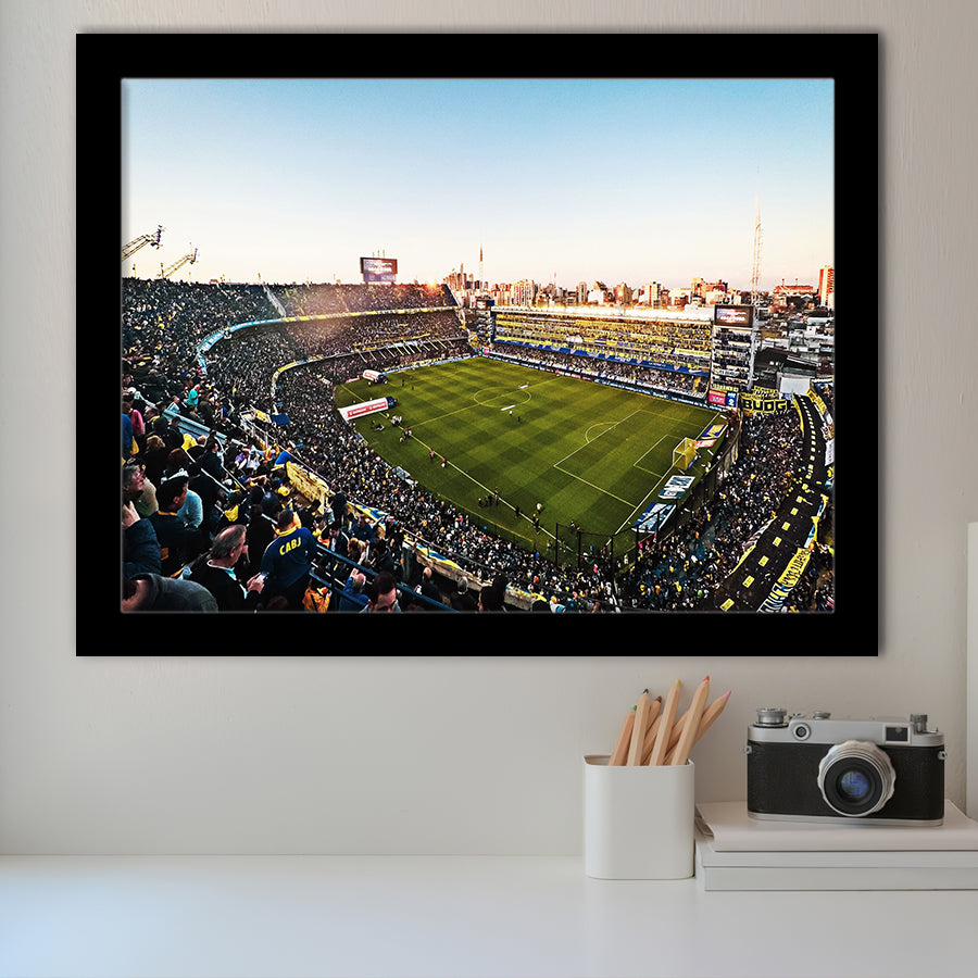 La Bombonera Boca Junior Stadium, Stadium Canvas, Sport Art, Gift for him, Framed Art Prints Wall Art Decor, Framed Picture