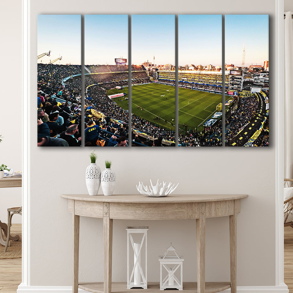 La Bombonera Boca Junior Stadium, Stadium Canvas, Sport Art, Gift for him, Multi Panels B, Canvas Prints Wall Art Decor