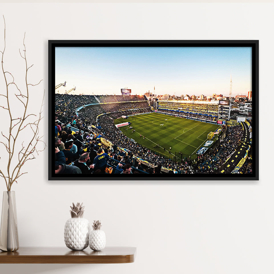 La Bombonera Boca Junior Stadium, Stadium Canvas, Sport Art, Gift for him, Framed Canvas Prints Wall Art Decor, Framed Picture