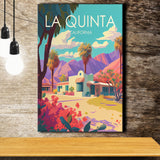 La Quinta California Retro Art Print ,City Art Print, Large Canvas, Canvas Print Wall Art Home Decor
