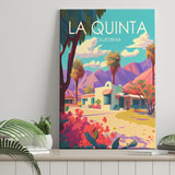 La Quinta California Retro Art Print ,City Art Print, Large Canvas, Canvas Print Wall Art Home Decor