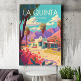 La Quinta California Retro Art Print ,City Art Print, Large Canvas, Canvas Print Wall Art Home Decor