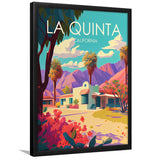 La Quinta California Retro Art Print, City Art Print, Framed Art Print Wall Art Home Decor, Framed Picture