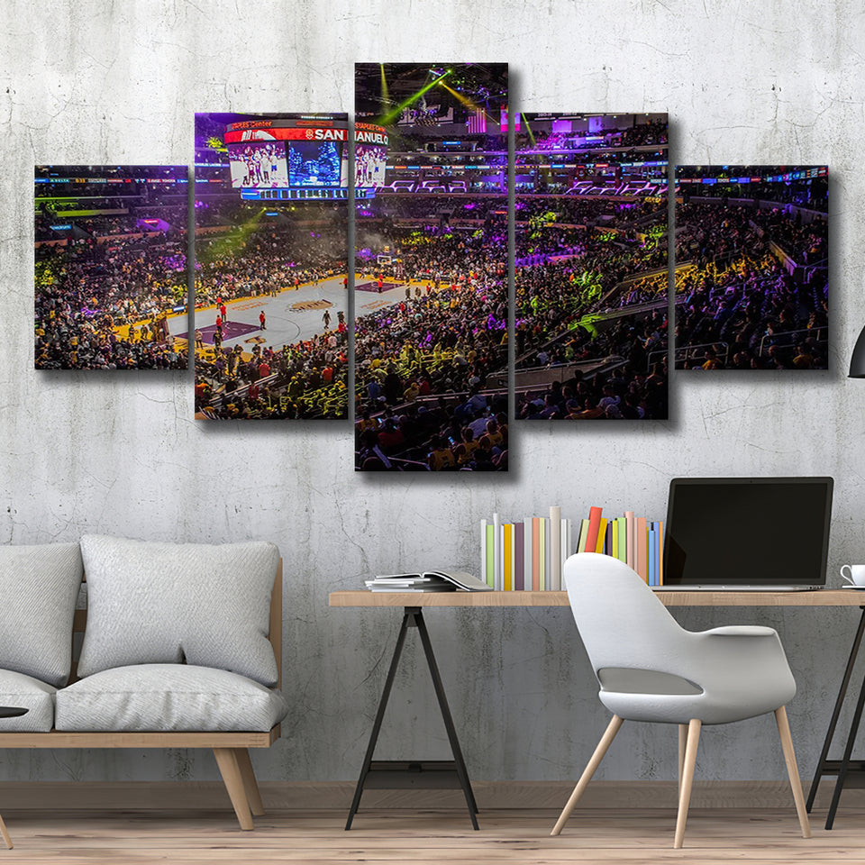 La Staples Center, Stadium Canvas, Sport Art, Large Canvas, Multi Panels, Canvas Prints Wall Art Decor