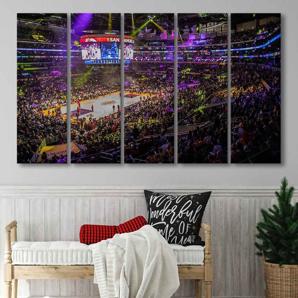 La Staples Center, Stadium Canvas, Sport Art, Gift for him, Multi Panels B, Canvas Prints Wall Art Decor