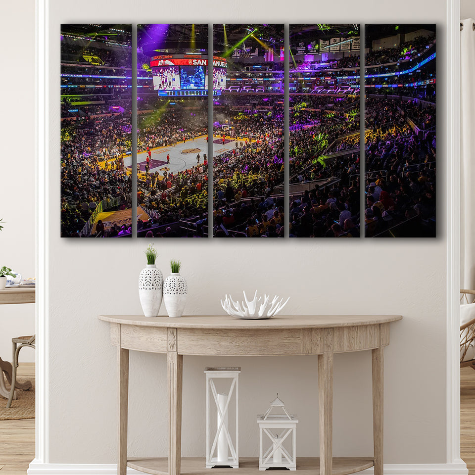 La Staples Center, Stadium Canvas, Sport Art, Gift for him, Multi Panels B, Canvas Prints Wall Art Decor