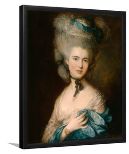 Lady In Blue By Thomas Gainsborough-Art Print,Frame Art,Plexiglass Cover