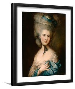 Lady In Blue By Thomas Gainsborough-Canvas Art,Art Print,Framed Art,Plexiglass cover