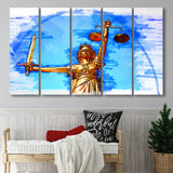 Lady Justice 5 Piece B Canvas Prints Wall Art Decor, Multi Panels,Large Canvas, Home Decor