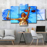 Lady Justice 5 Pieces Canvas Prints Wall Art Decor - Painting Canvas, Mixed Canvas, Multi Panels