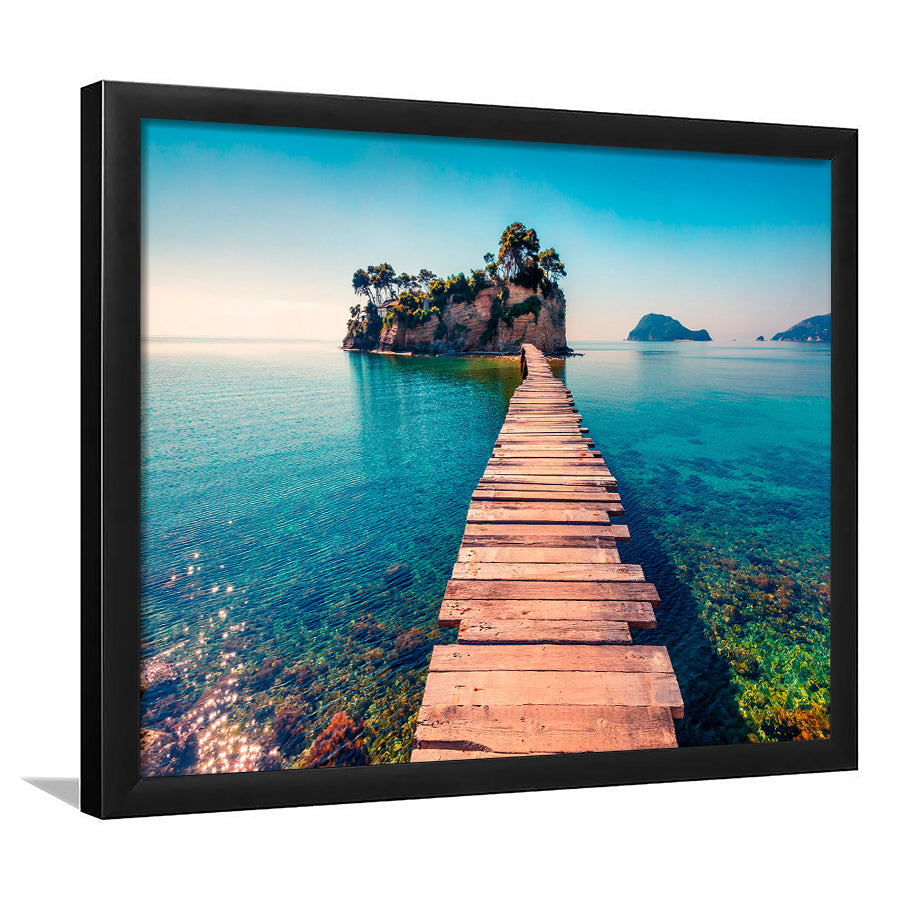 Lake Pier Framed Art Prints Wall Art Decor, Framed Picture, Home Decor