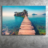 Lake Pier Canvas Prints Wall Art Decor - Painting Canvas,Home Decor, Ready to Hang