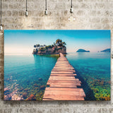 Lake Pier Canvas Prints Wall Art Decor - Painting Canvas,Home Decor, Ready to Hang
