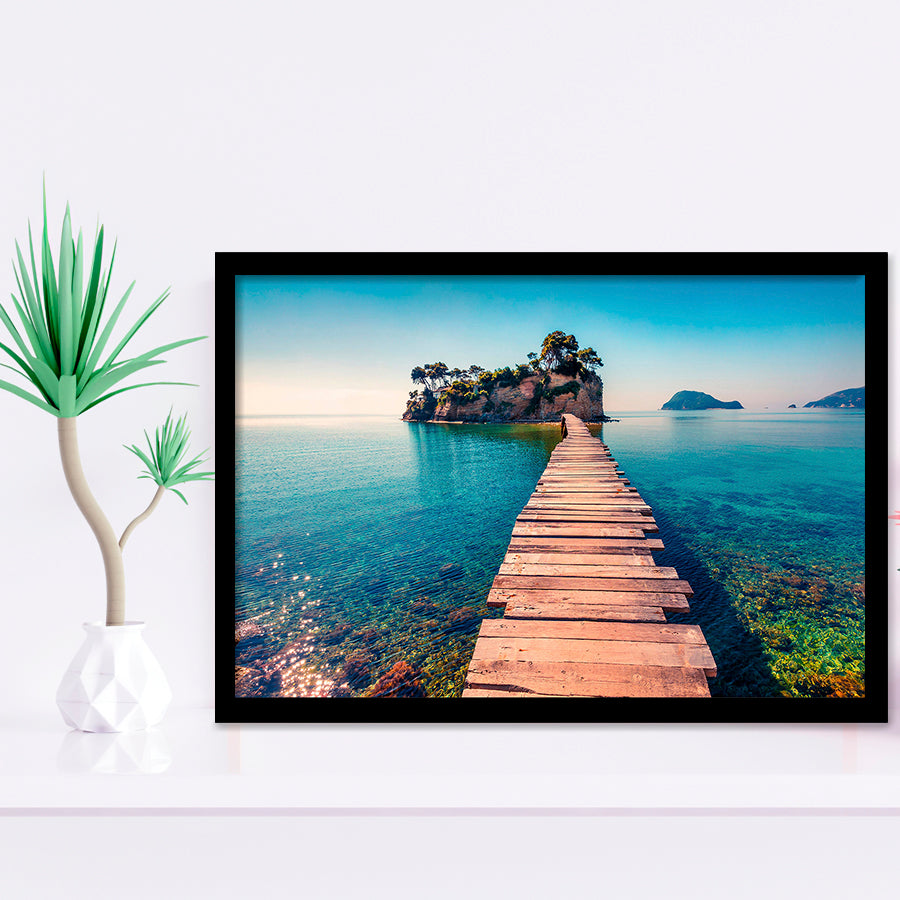Lake Pier Framed Art Prints Wall Art Decor, Framed Picture, Home Decor