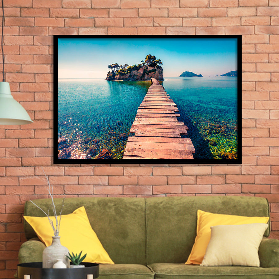 Lake Pier Framed Art Prints Wall Art Decor, Framed Picture, Home Decor