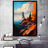 Lake Superior Retro Art Print, City Art Print, Framed Art Print Wall Art Home Decor, Framed Picture