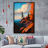 Lake Superior Retro Art Print, City Art Print, Framed Art Print Wall Art Home Decor, Framed Picture