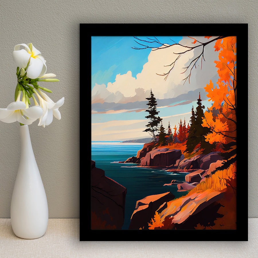 Lake Superior Retro Art Print, City Art Print, Framed Art Print Wall Art Home Decor, Framed Picture