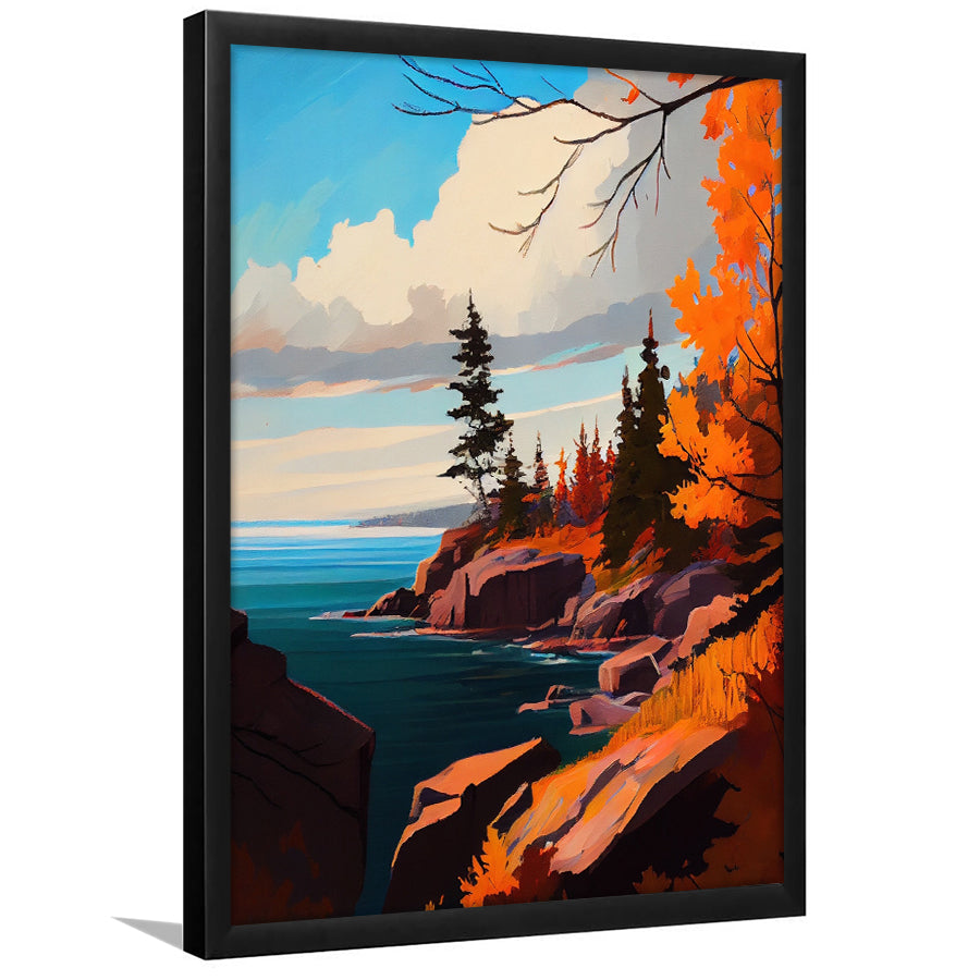 Lake Superior Retro Art Print, City Art Print, Framed Art Print Wall Art Home Decor, Framed Picture