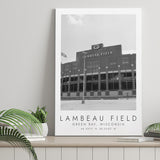Lambeau Field Green Bay Packers Football Lovers Black And White Art Canvas Prints Wall Art Home Decor